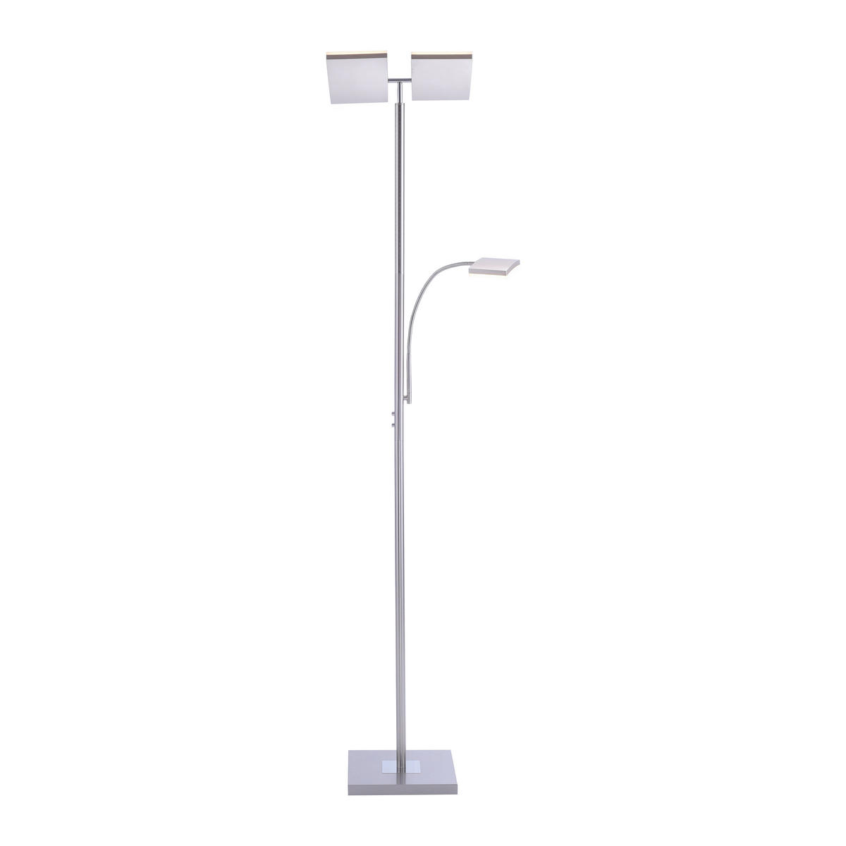 LED STOJACÍ LAMPA, 62/61/196 cm - barvy stříbra, Design, kov/plast (62/61/196cm)