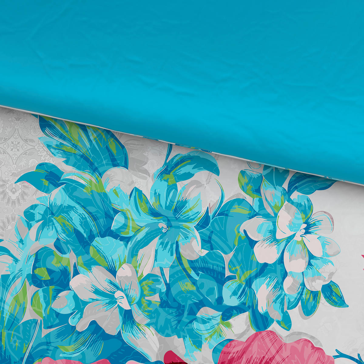 VÄNDBART PÅSLAKANSET TANJA satin 150/210 cm  - multicolor, Trend, textil (150/210cm) - Esposa