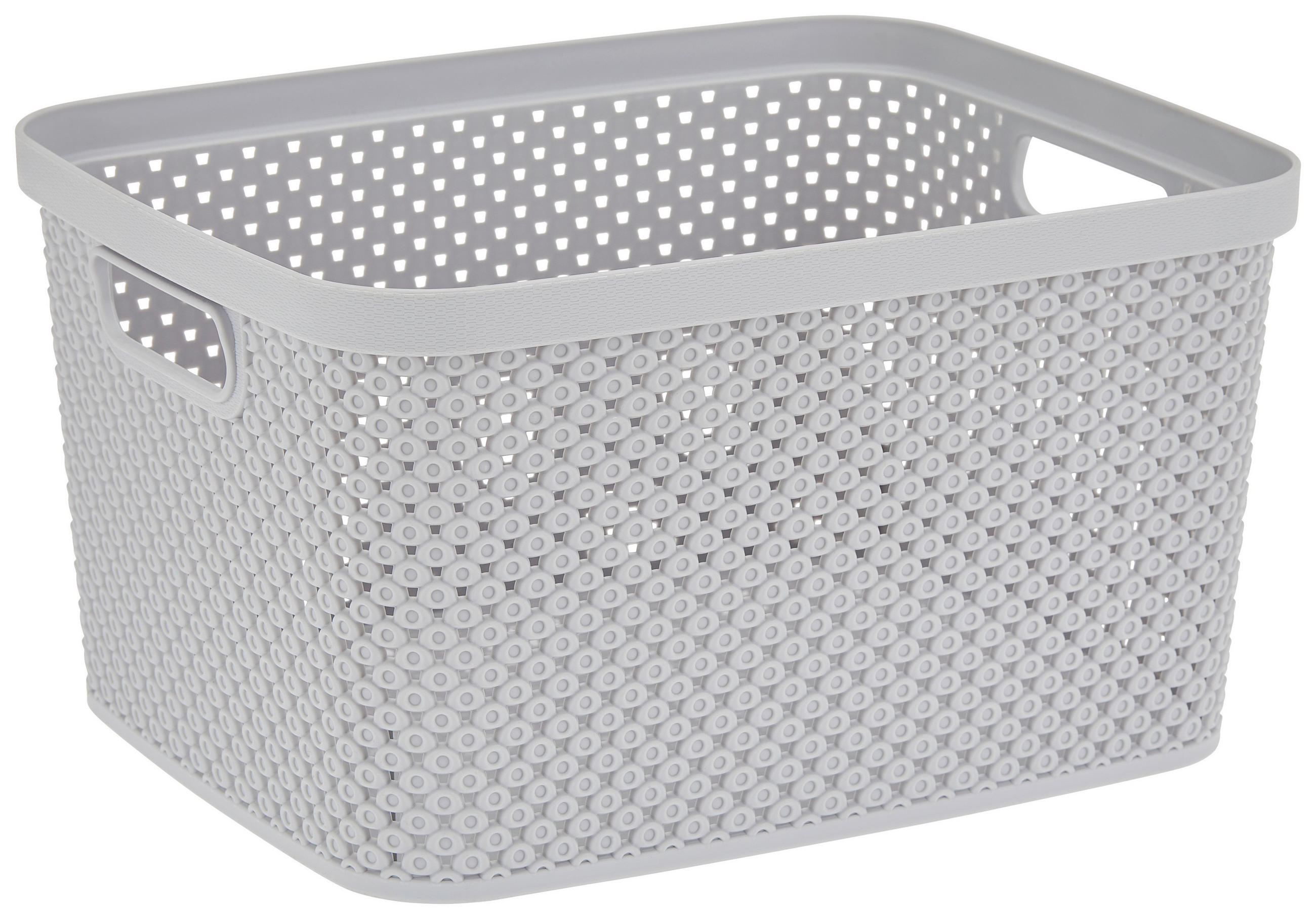 Aufbewahrungskorb Diamond 27x15 Cm Kunststoff Hellgrau