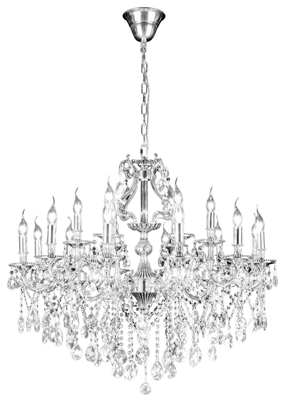 KRONLEUCHTER 96/402 cm   - Chromfarben, LIFESTYLE, Glas/Metall (96/402cm) - Glandor
