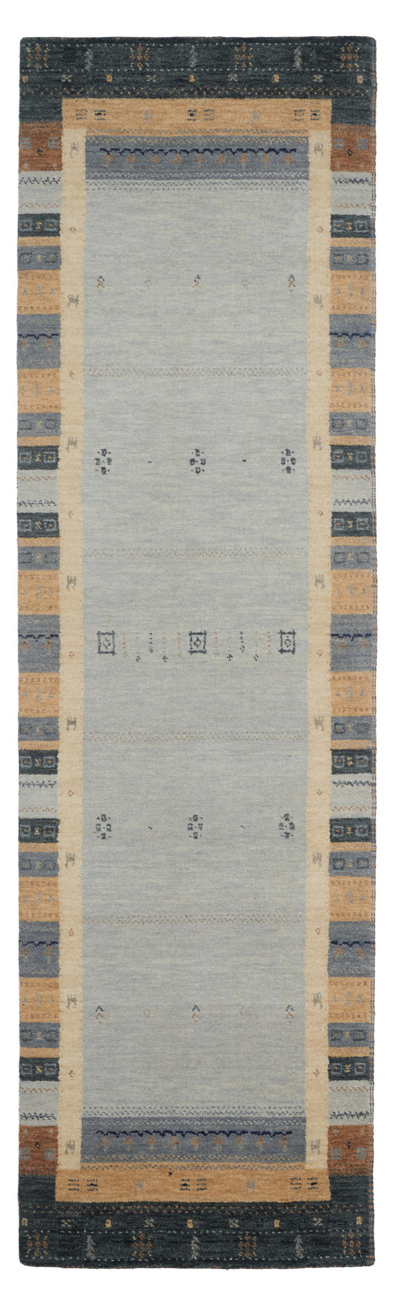 ORIENTTEPPICH 80/300 cm Baba Jan Silberfarben  - Silberfarben, KONVENTIONELL, Textil (80/300cm) - Cazaris