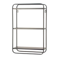 WANDREGAL  - Schwarz, Design, Metall (36/56/15cm) - MID.YOU