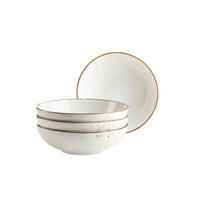 SCHÜSSELSET 4-teilig  - Braun/Weiß, Basics, Keramik - Mäser