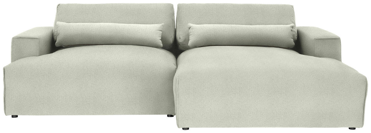ECKSOFA Chenille Sandfarben  - Sandfarben/Schwarz, Design, Kunststoff/Textil (267/187cm) - Stylife
