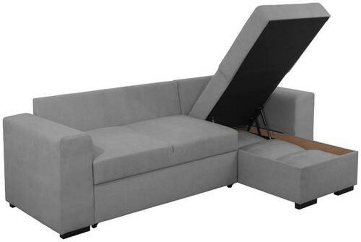 ROHOVÁ SEDACIA SÚPRAVA, textil, svetlosivá - čierna/svetlosivá, Konventionell, textil/plast (243/155cm) - Carryhome