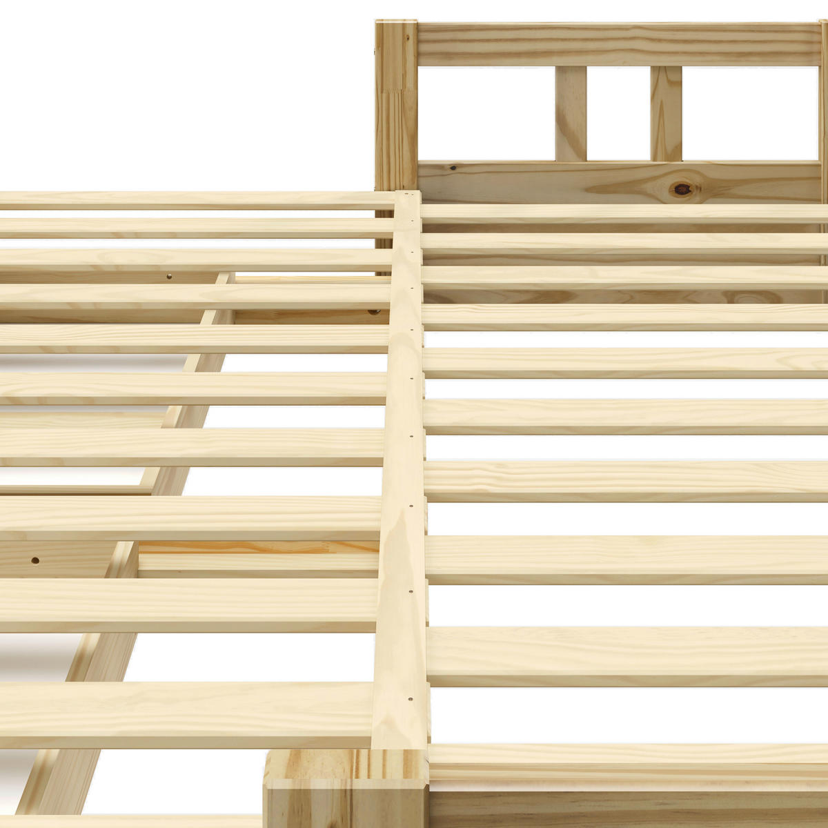 AUSZIEHBETT 90/200 cm  in Naturfarben  - Naturfarben, MODERN, Holz/Holzwerkstoff (90/200cm) - MID.YOU