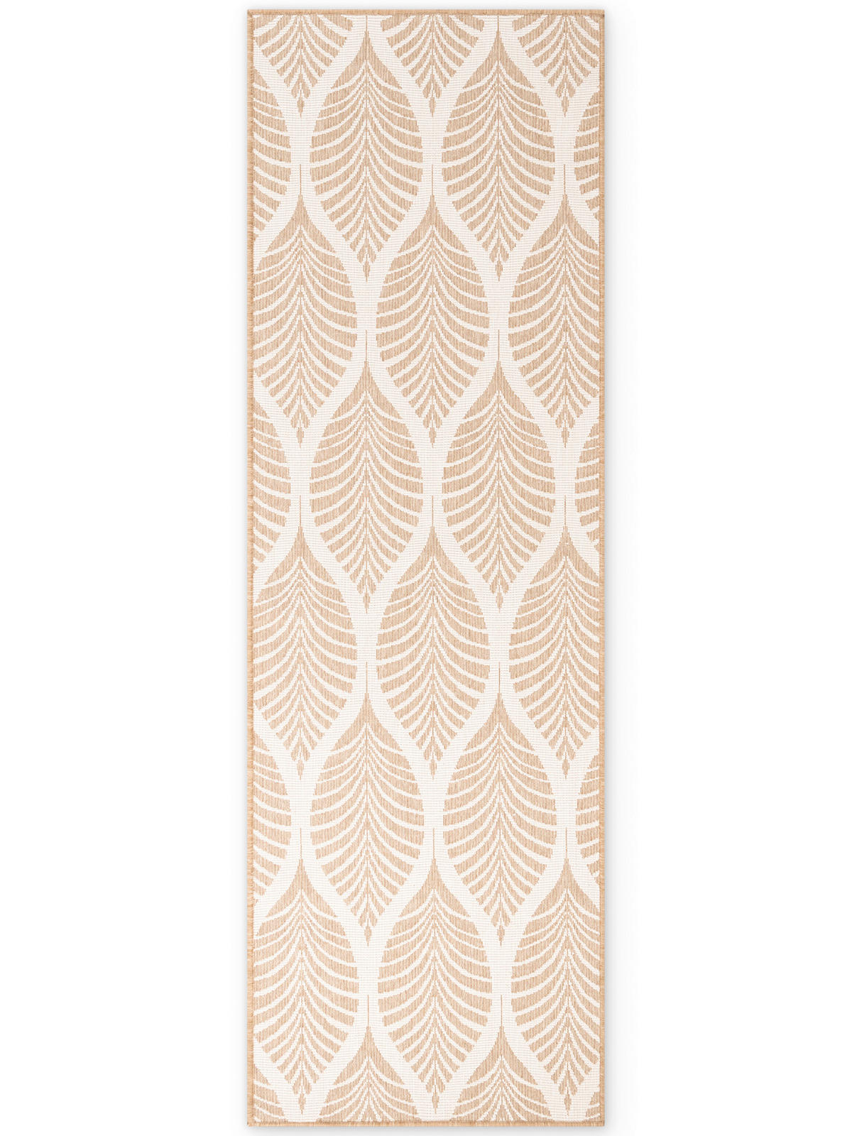 LÄUFER 80/250 cm Duet  - Sandfarben/Weiß, Design, Kunststoff (80/250cm)