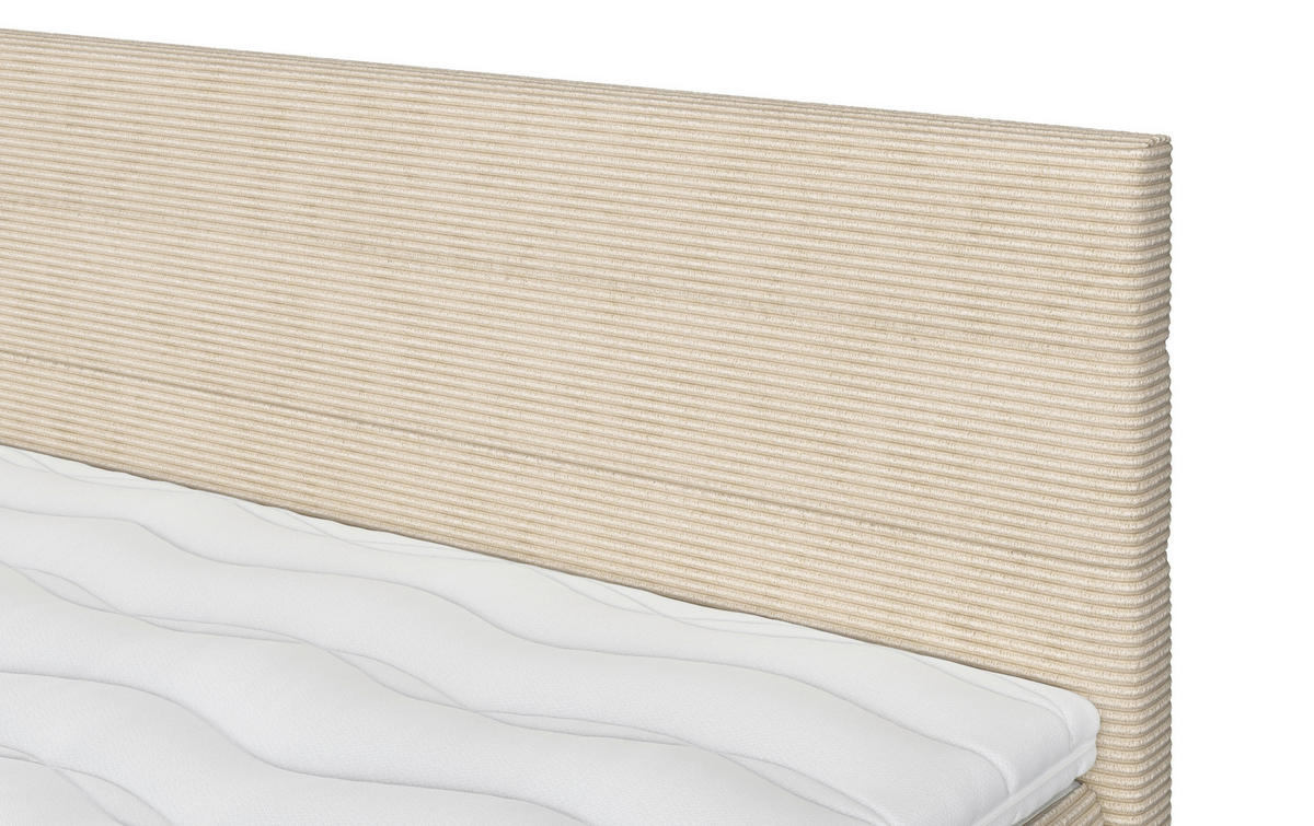POSTELJA BOXSPRING   x  , les, umetna masa, tekstil bež  - črna/bež, Basics, umetna masa/tekstil (180/200cm) - Carryhome