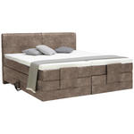 BOXSPRINGBETT 160/200 cm  in Taupe  - Taupe/Schwarz, Design, Kunststoff/Textil (160/200cm) - Hom`in