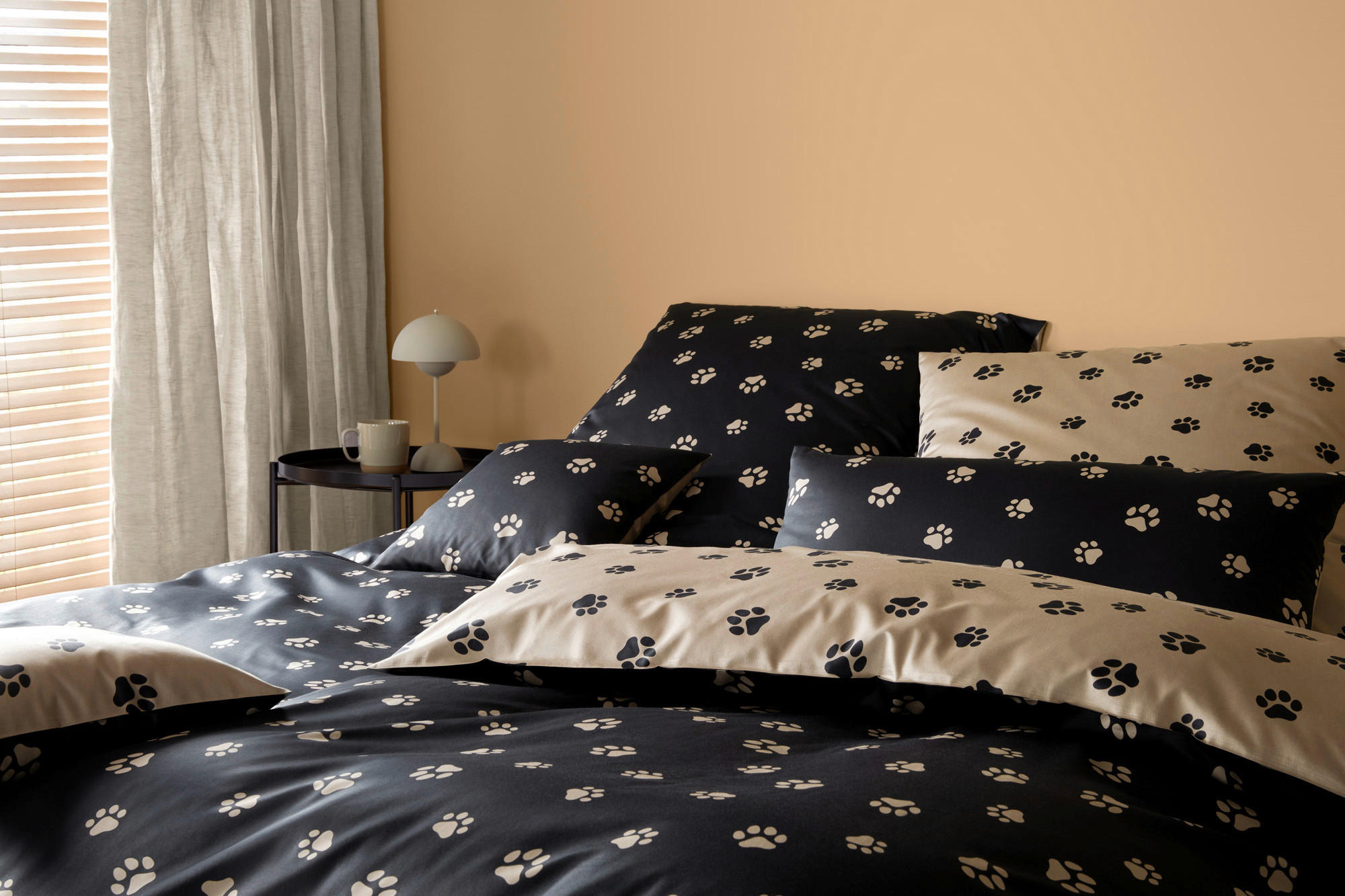 POSTEĽNÁ BIELIZEŇ, makosatén, čierna, 140/200 cm - čierna, Basics, textil (140/200cm) - Elegante