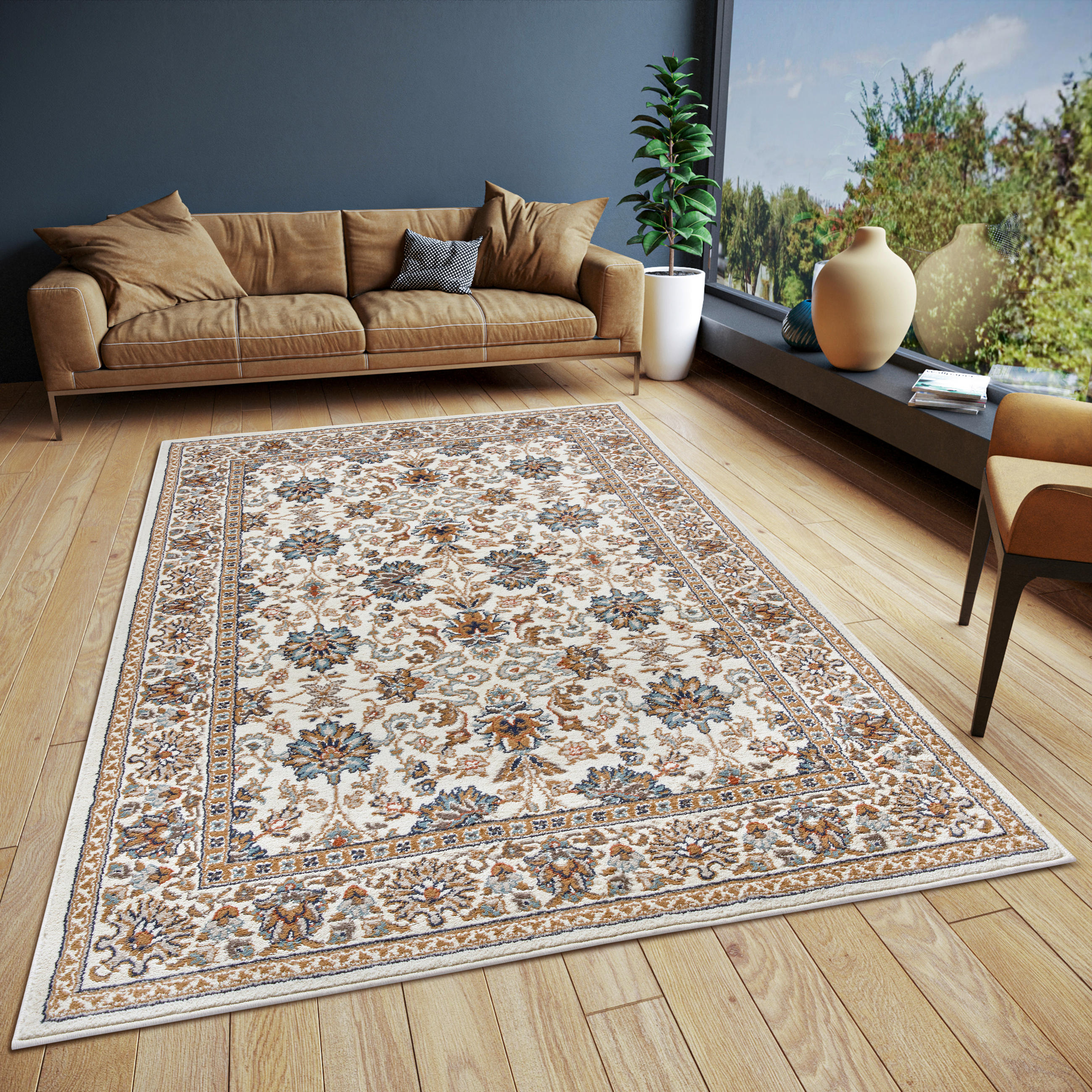 ORIENTTEPPICH 57/90 cm Luxor Creme  - Creme, Design, Kunststoff/Textil (57/90cm)