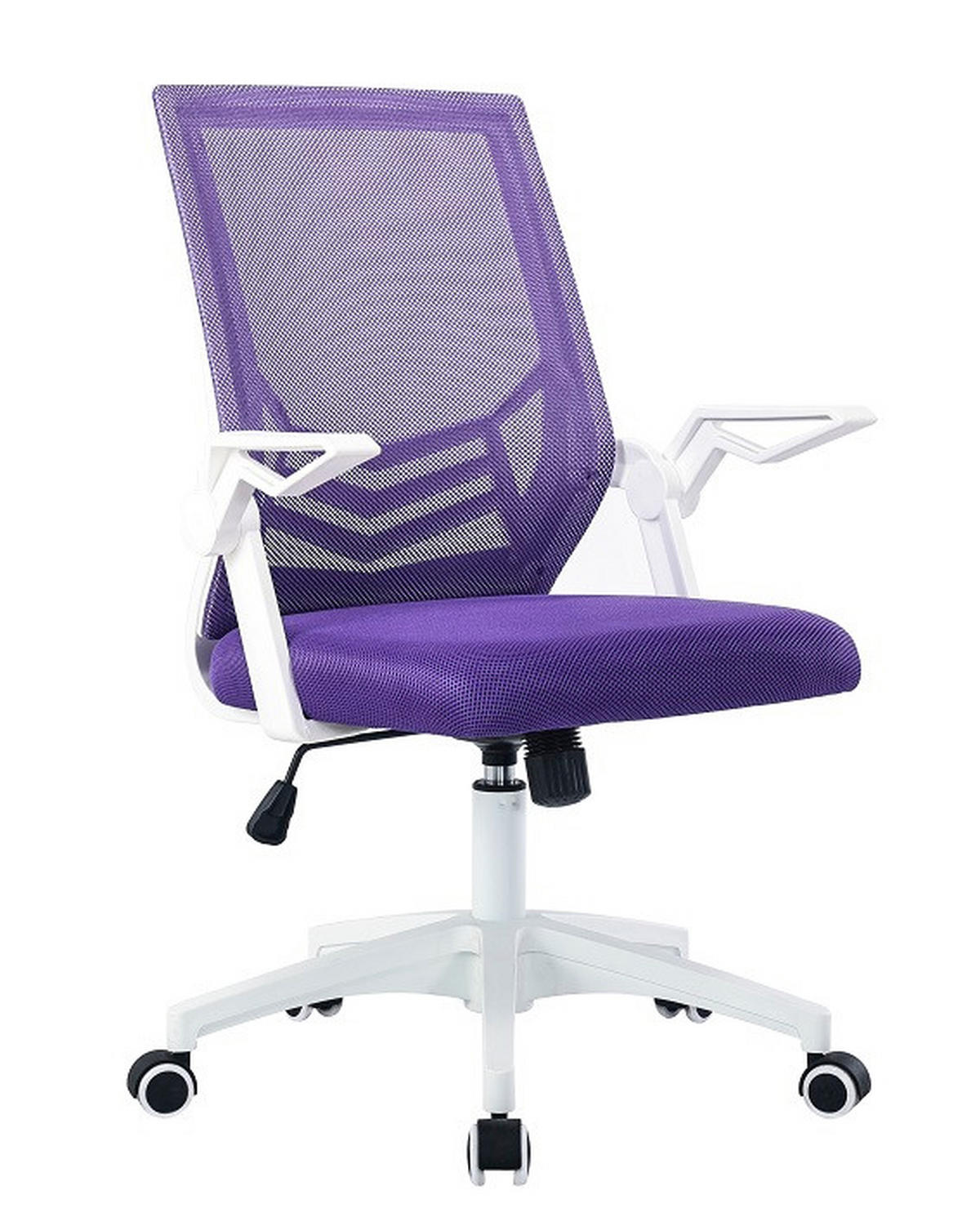 OTOČNÁ ŽIDLE, síťovina, fialová, černá, bílá - bílá/černá, Moderní, kov/textil (61/91,5-101,5/56cm) - MID.YOU