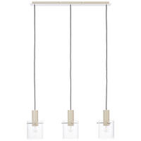 HÄNGELEUCHTE 98/18/150 cm    - Transparent/Beige, Basics, Glas/Metall (98/18/150cm) - Brilliant