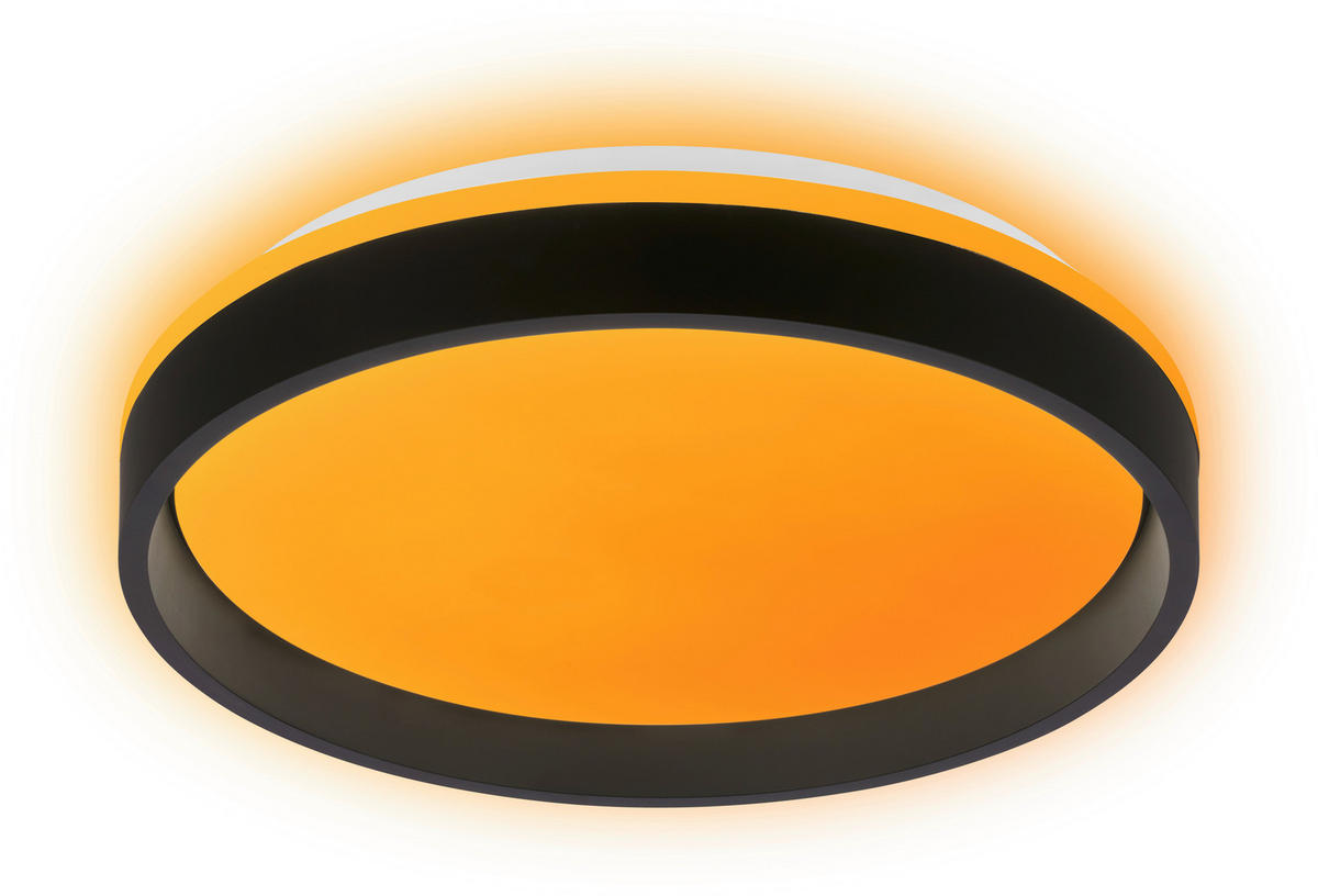 LED-DECKENLEUCHTE Aurie Glow 39/8 cm   - Schwarz, KONVENTIONELL, Kunststoff (39/8cm) - Briloner