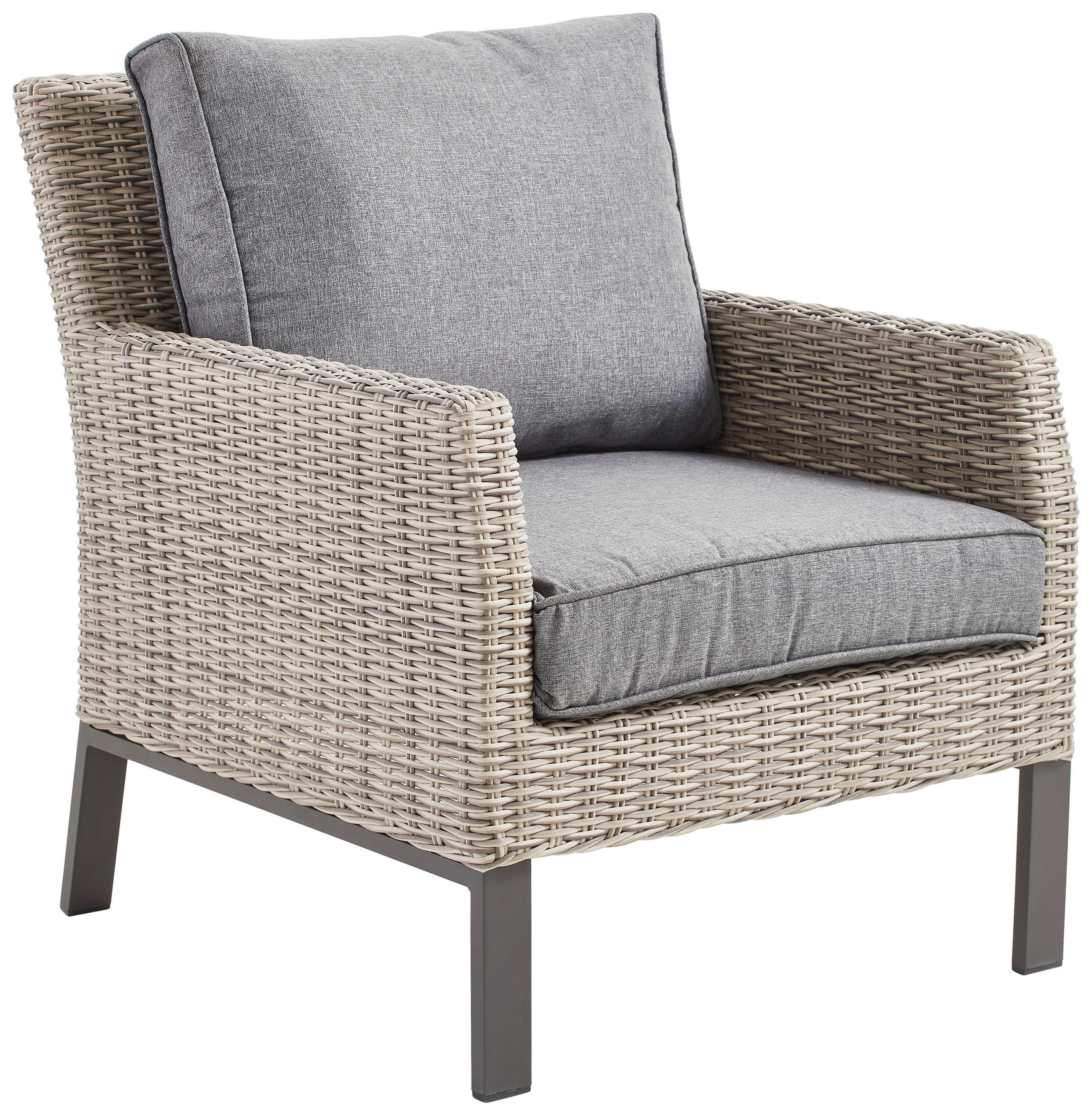 GARTENSESSEL Hellgrau, Dunkelgrau - Dunkelgrau/Hellgrau, Design, Kunststoff/Textil (67/80/85cm) - Amatio