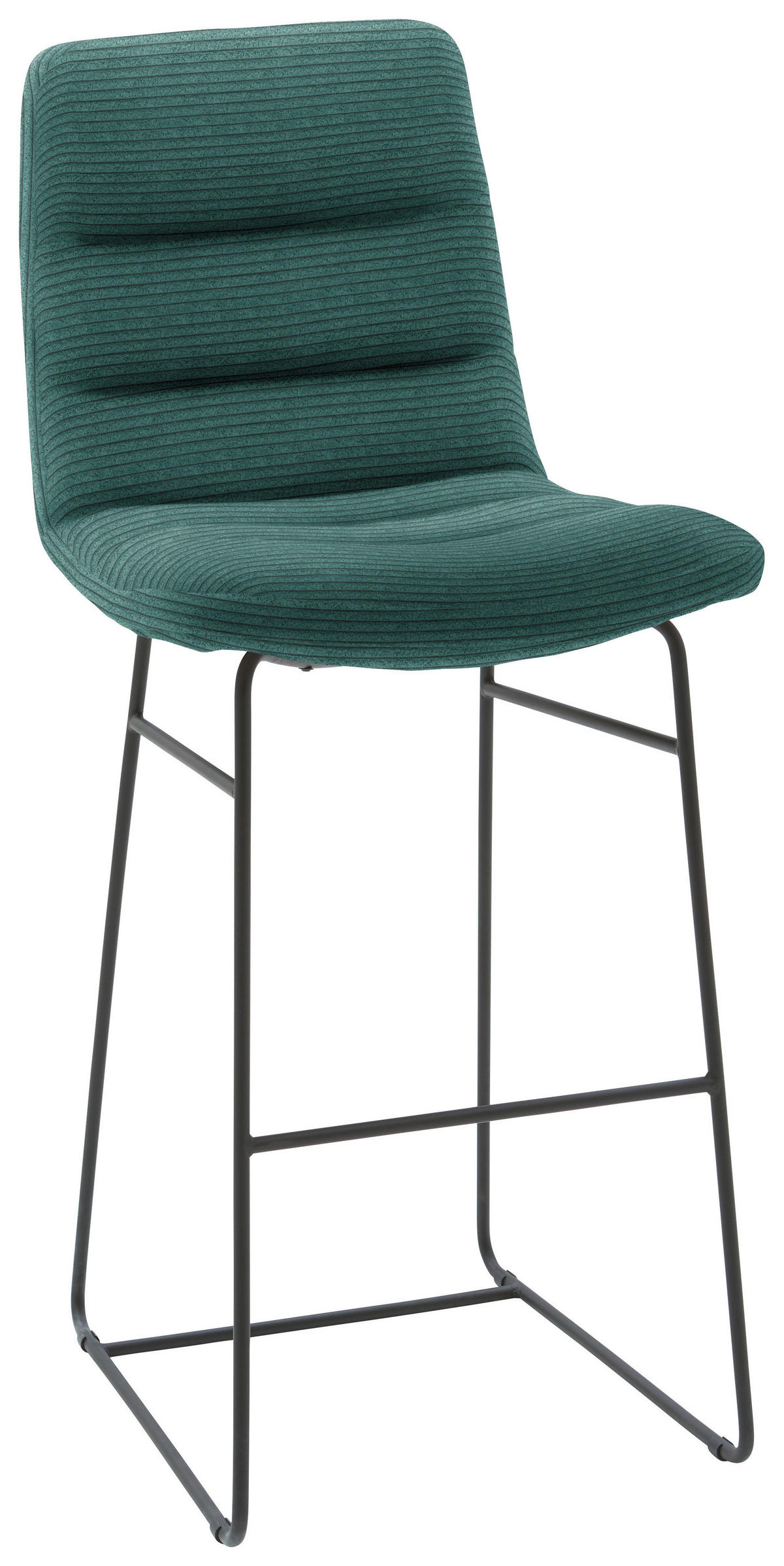 BARHOCKER in Textil Grün  - Schwarz/Grün, Design, Textil/Metall (52/122/66cm) - Dieter Knoll