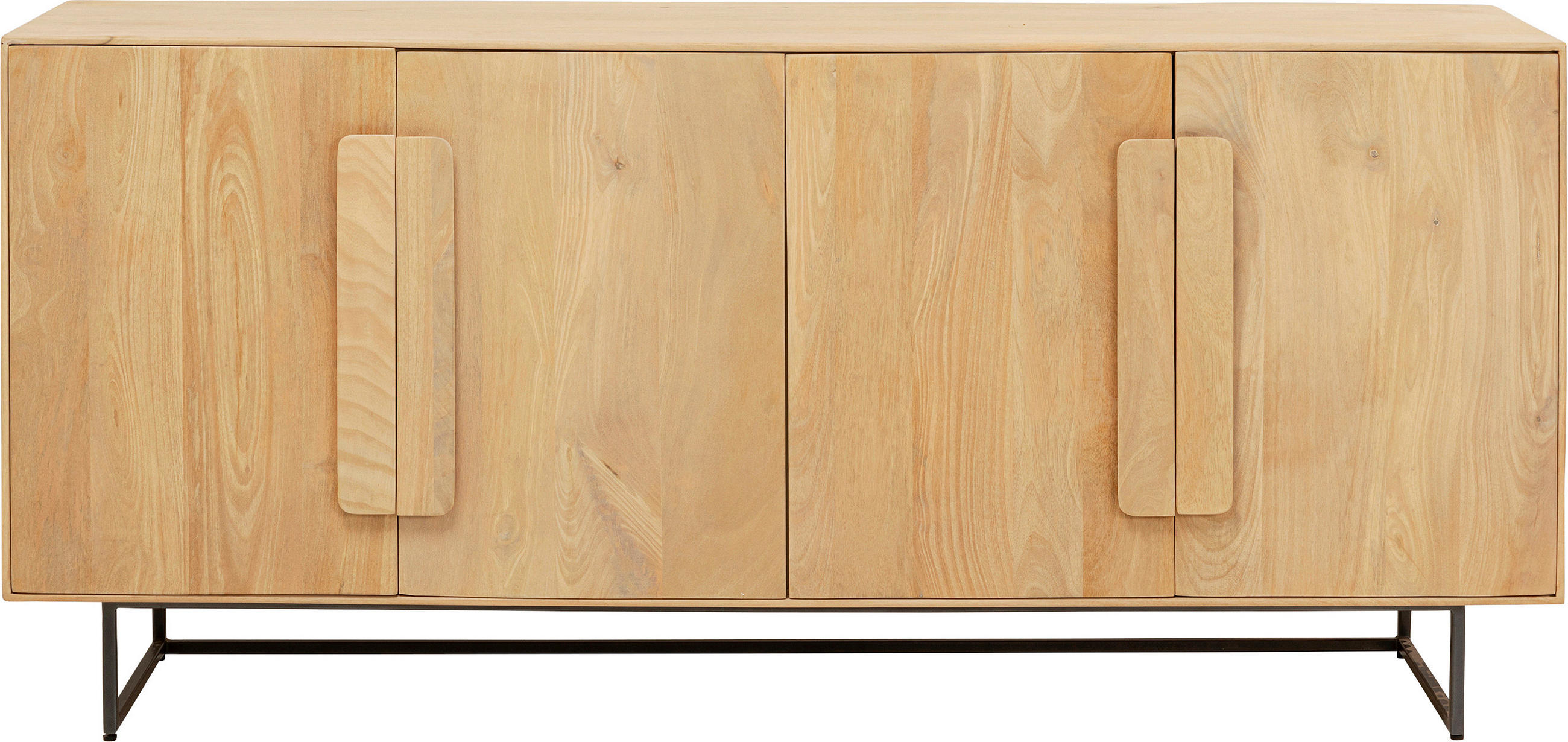Kare-Design Sideboard Schwarz, Hellbraun 165x76x40 cm