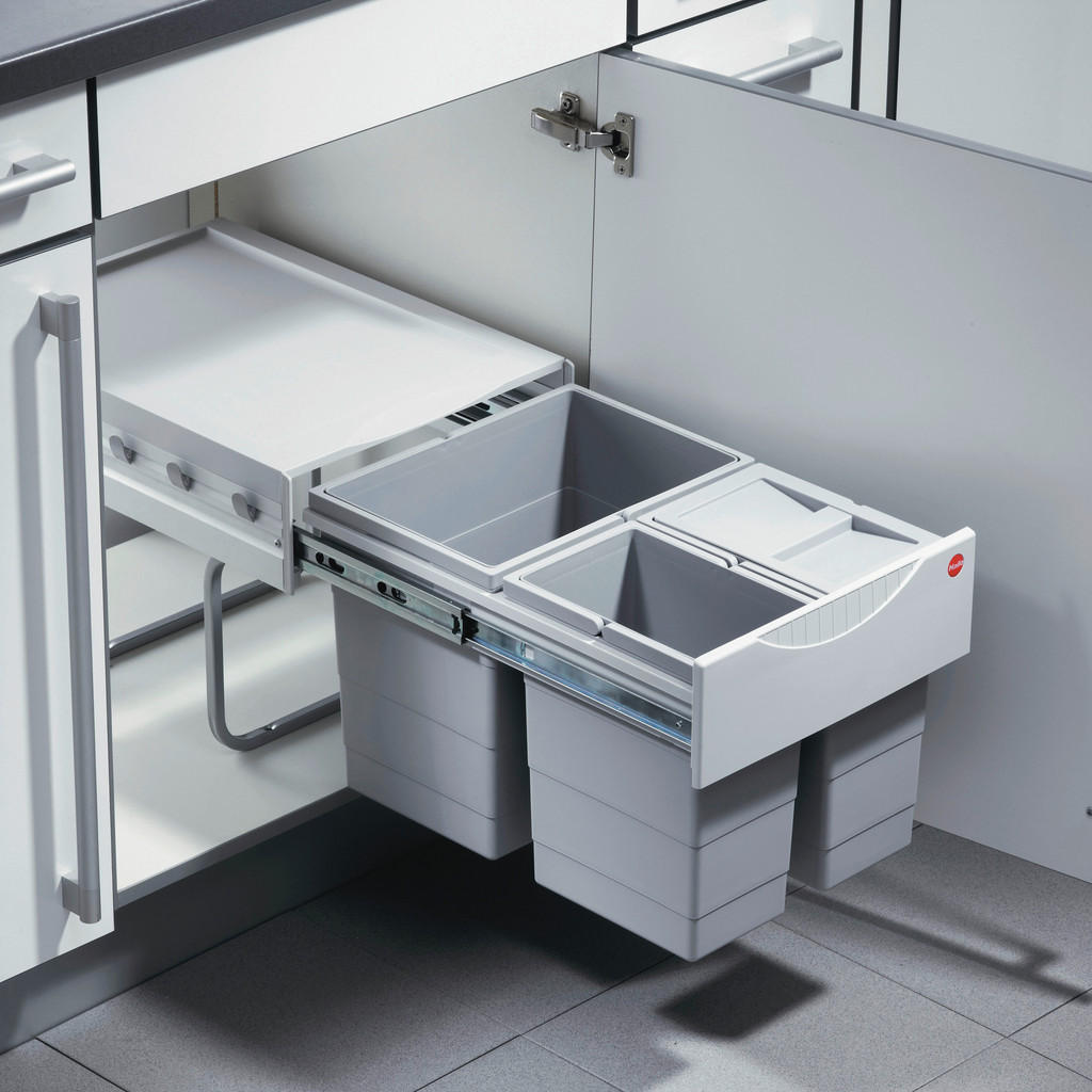 Abfallsammler Tandem 2 Kübel Bht 34,6x47,5x33,6 Cm