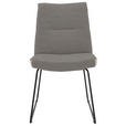 STUHL - Anthrazit/Schwarz, Design, Textil/Metall (50/90/68cm) - Valnatura