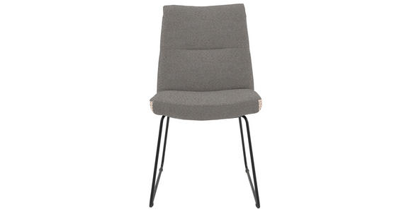 STUHL - Anthrazit/Schwarz, Design, Textil/Metall (50/90/68cm) - Valnatura