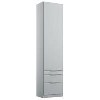 DREHTÜRENSCHRANK in Hellgrau  - Hellgrau/Alufarben, Modern, Holzwerkstoff (47/229/54cm) - Rauch Möbel