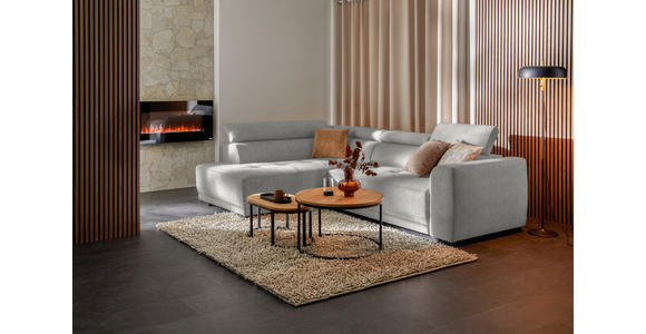 ECKSOFA in Struktur Beige 205/284 cm - Beige/Schwarz, Design, Kunststoff/Textil (205/284cm) - Xora