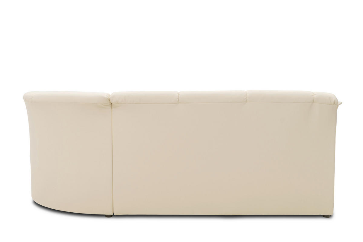 ECKSOFA BERLIN FK Beige Lederlook  - Beige/Schwarz, KONVENTIONELL, Kunststoff/Textil (250/205cm) - MID.YOU