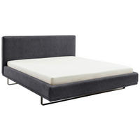 POLSTERBETT 180/200 cm, inkl.  in Anthrazit  - Anthrazit/Schwarz, Design, Textil/Metall (180/200cm) - Schöner Wohnen