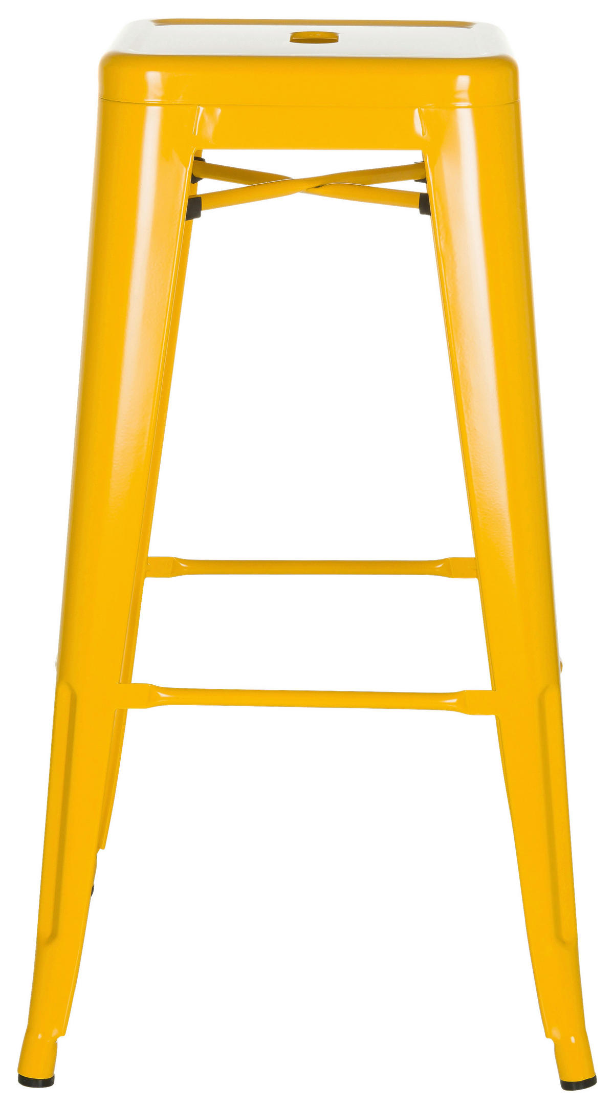 BARHOCKER Gelb Stahl stapelbar  - Gelb, Basics, Metall (44/77/44cm) - MID.YOU