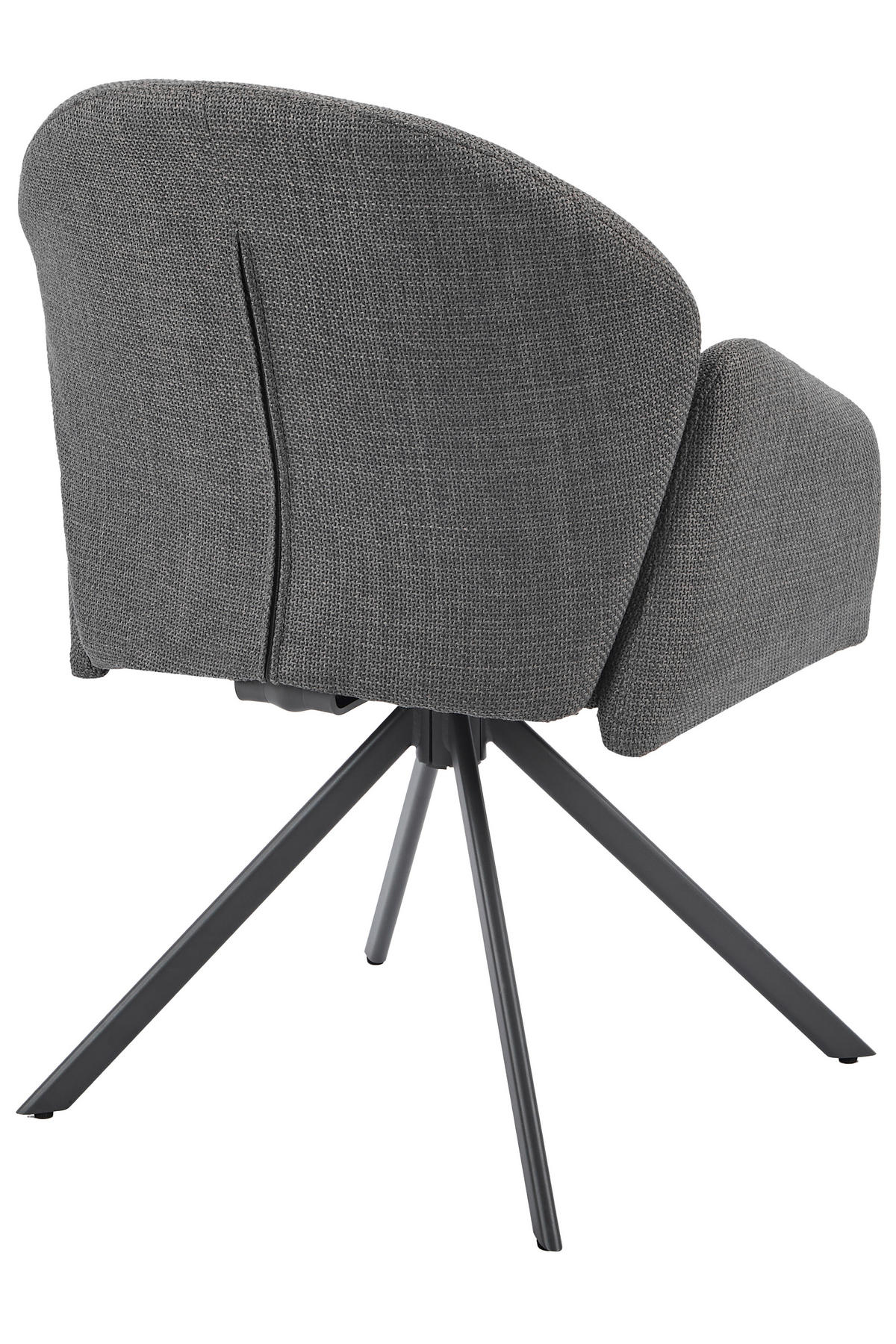 ARMLEHNSTUHL-SET 2 Stück  in Stahl Webstoff  - Grau, MODERN, Textil/Metall (56,5/84/61cm) - MID.YOU