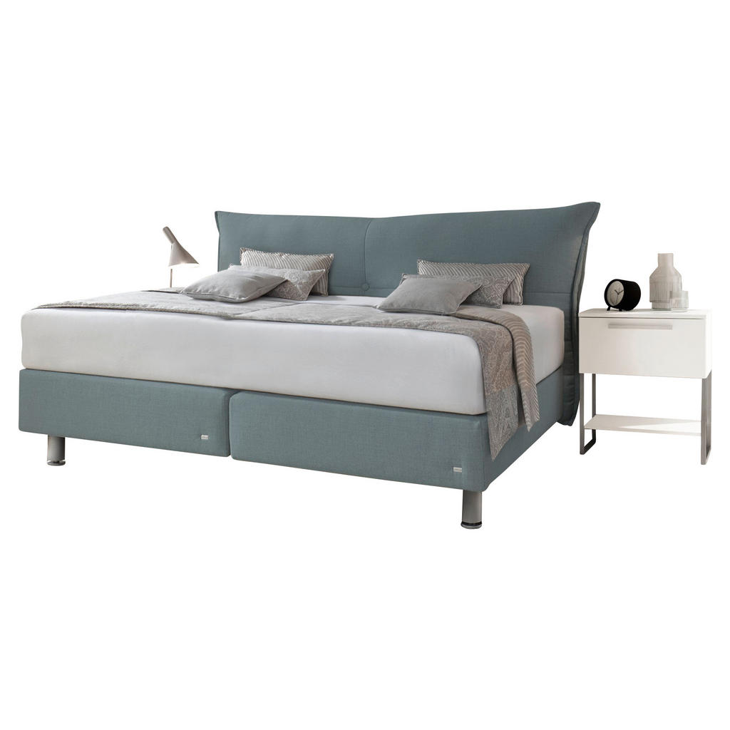 Thumbnail - RUF Betten Boxspringbett, Grau, Textil, H2, 7-Zonen, Höhe ca. 26 cm, 180x200 cm, Oeko-Tex® Standard 100, Made in Germany...