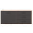 KOMMODE Kernesche massiv Dunkelbraun, Eschefarben - Dunkelbraun/Eschefarben, Design, Glas/Holz (127,2/54,1/44cm) - VALDERA