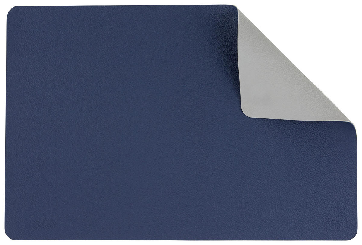 TISCHSET Kunststoff Blau, Silberfarben 30/45 cm  - Blau/Silberfarben, Basics, Kunststoff (30/45cm) - Esposa