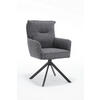 DREHSTUHL Struktur Anthrazit  - Anthrazit/Schwarz, MODERN, Textil/Metall (60/93/67cm) - Livetastic