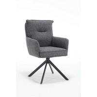 DREHSTUHL Struktur Anthrazit  - Anthrazit/Schwarz, MODERN, Textil/Metall (60/93/67cm) - Livetastic