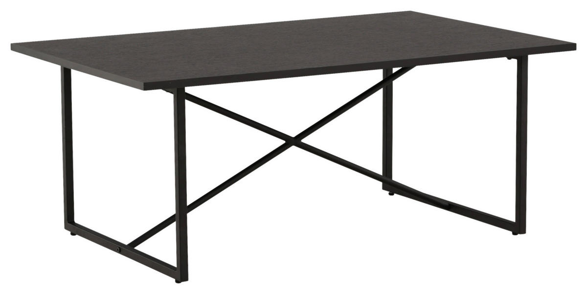 COUCHTISCH 110/70/45 cm rechteckig Schwarz  - Schwarz, Design, Holz/Metall (110/70/45cm) - Livetastic