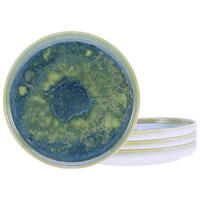 Brotteller Blau, Grün 17,5 cm 4-teilig YUKI  - Blau/Grün, Basics, Keramik (17,5cm) - Creatable