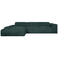 ECKSOFA HANNAH Grün Cord  - Schwarz/Grün, Design, Kunststoff/Textil (170/343cm) - MID.YOU