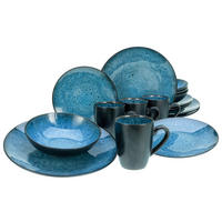 KOMBISERVICE Blau, Dunkelblau Capri 16-teilig 4 Personen  - Blau/Dunkelblau, Trend, Keramik - Creatable