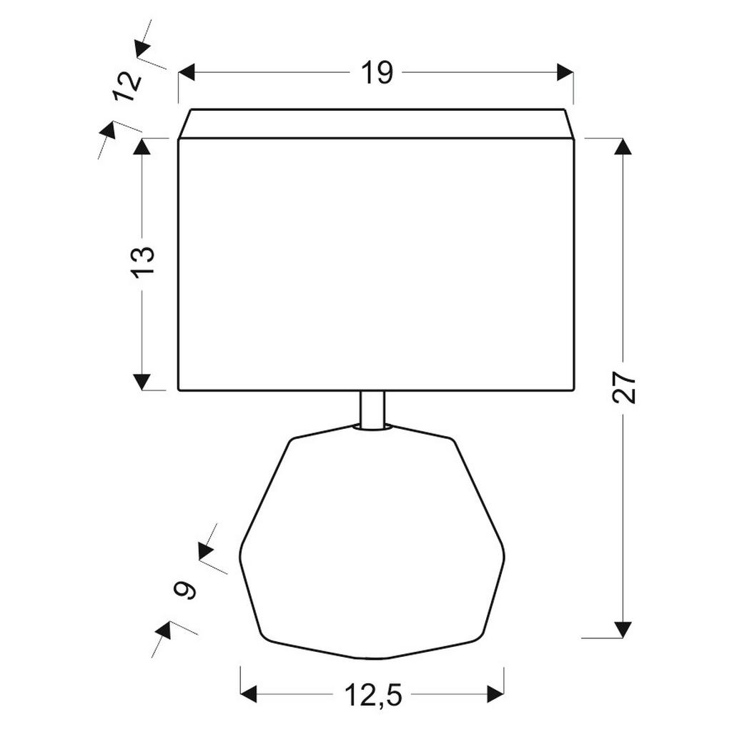 Thumbnail - Xxxl Tischleuchte, Grau, Stein, 19x27x12 cm, Lampen & Leuchten, Innenbeleuchtung, Tischlampen, Tischlampen