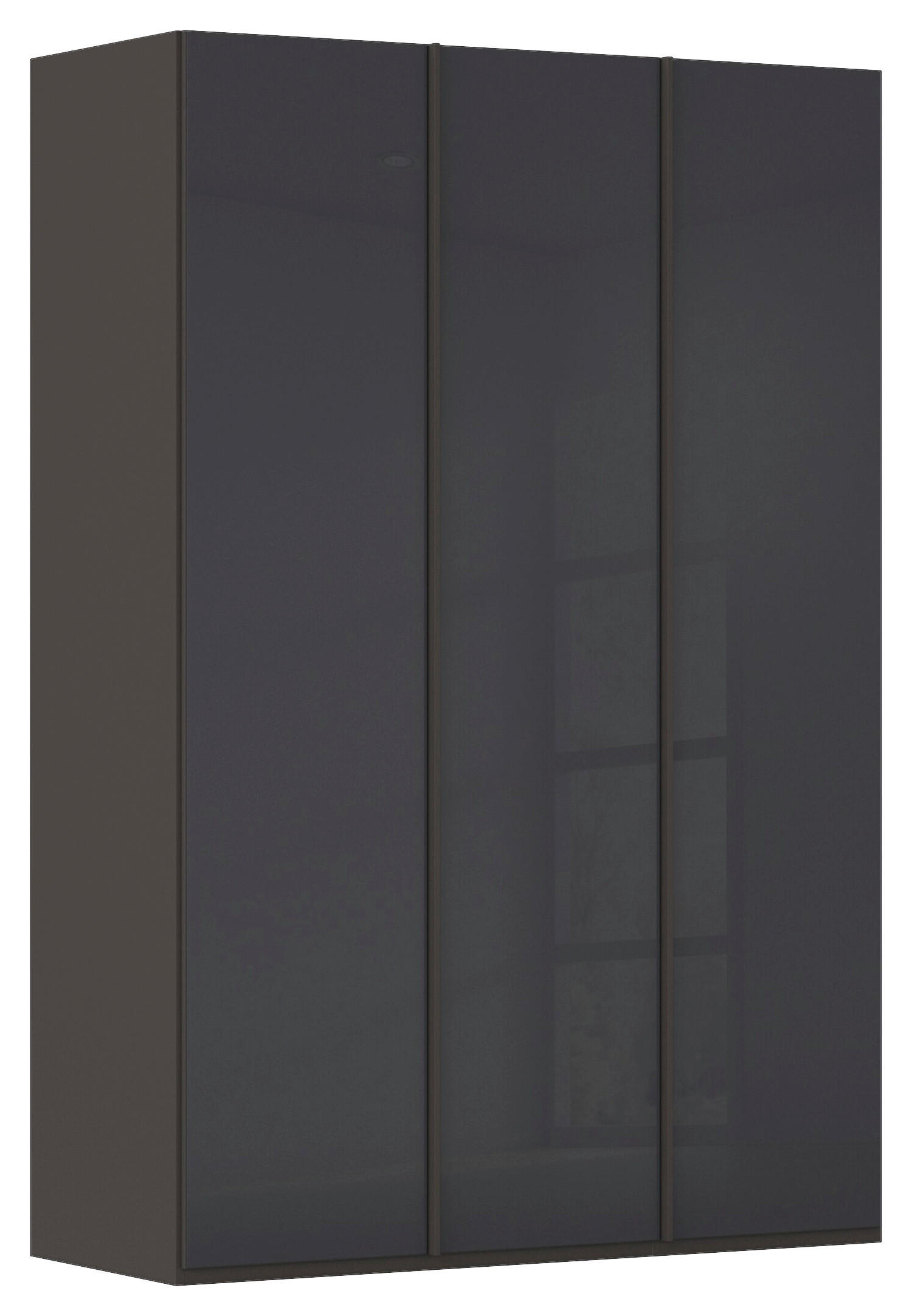 DREHTÜRENSCHRANK 151/235/61 cm,  in Graphitfarben, 3-türig  - Graphitfarben, Basics, Glas/Holzwerkstoff (151/235/61cm) - Novel