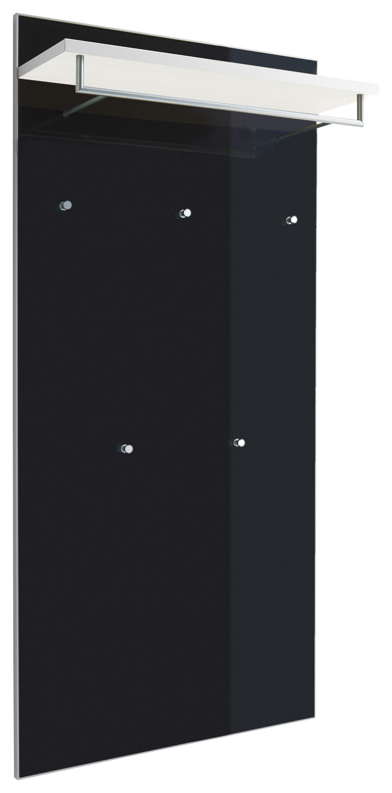GARDEROBENPANEEL  in 80/170/27 cm  - Anthrazit/Weiß, Design, Glas/Holzwerkstoff (80/170/27cm)
