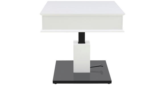 COUCHTISCH 70/70/46,5-66 cm quadratisch Schwarz, Weiß  - Schwarz/Weiß, Design, Holzwerkstoff/Metall (70/70/46,5-66cm) - Carryhome
