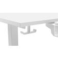 ECKSCHREIBTISCH höhenverstellbar  - Weiß, KONVENTIONELL, Holzwerkstoff/Kunststoff (160/160/72-117cm) - Carryhome