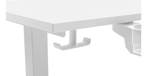 ECKSCHREIBTISCH höhenverstellbar  - Weiß, KONVENTIONELL, Holzwerkstoff/Kunststoff (160/160/72-117cm) - Carryhome
