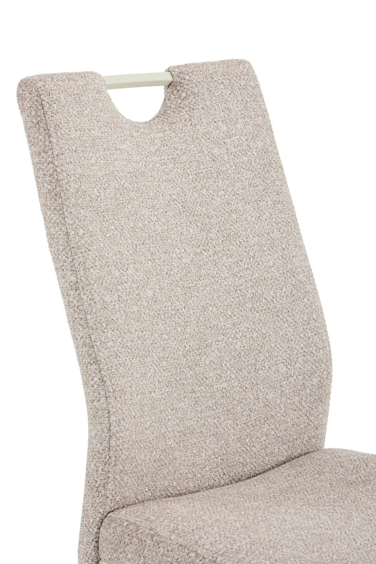 SCHWINGSTUHL-SET 4 Stück erweiterbar, mit Griff, ergonomische Rückenlehne Webstoff, Mikrofaser  - Beige/Creme, MODERN, Textil/Metall (45/98/59cm) - MID.YOU