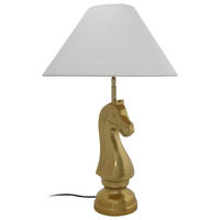 BORDSLAMPA 40/14/62 cm   - vit/guldfärgad, Basics, metall/textil (40/14/62cm) - Kayoom