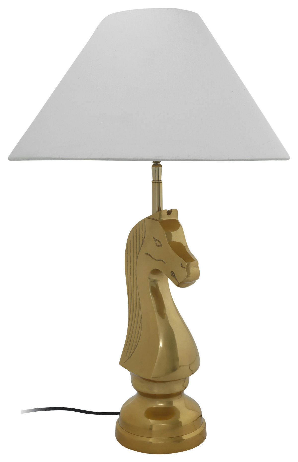 BORDSLAMPA 40/14/62 cm   - vit/guldfärgad, Basics, metall/textil (40/14/62cm) - Kayoom