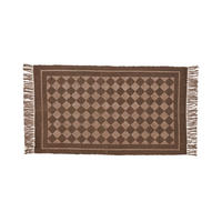 FLATVÄVD MATTA 140/200 cm Check  - beige/brun, Basics, textil (140/200cm)