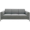 3-SITZER-SOFA Webstoff Grau  - Silberfarben/Schwarz, Design, Textil/Metall (210/82/90cm) - LOOKS by W.Joop